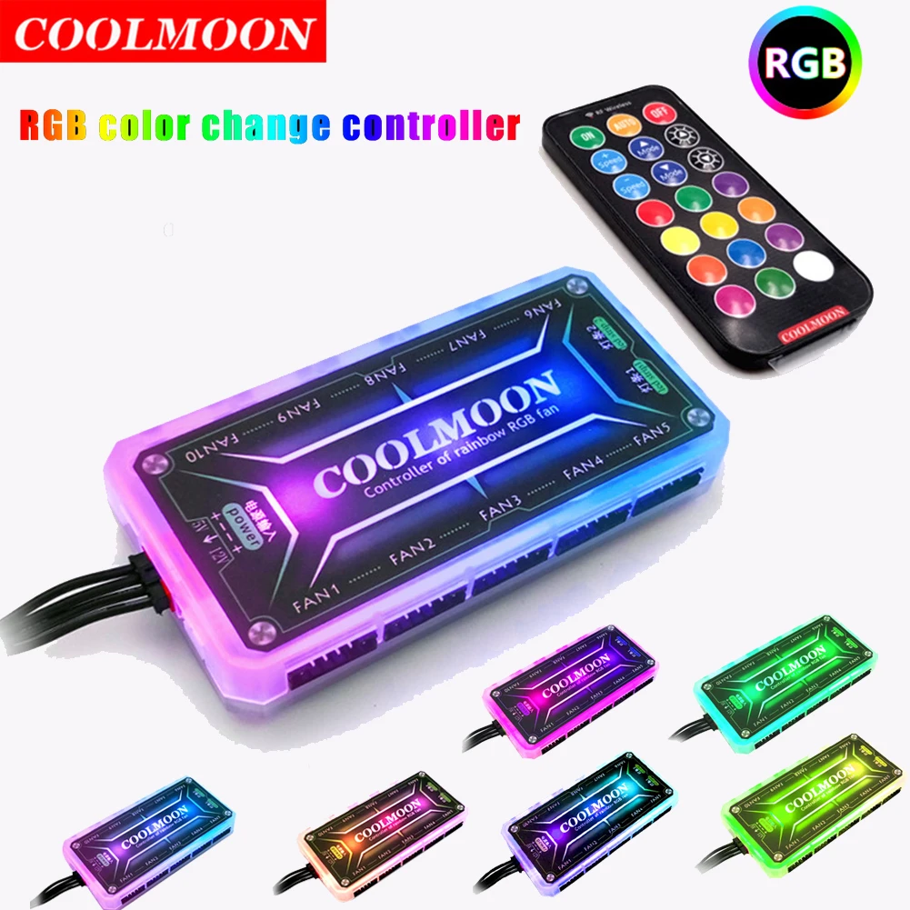 Fan Hub Rgb Controller - Kontroler COOLMOON ARGB 12V 5A 6Pin