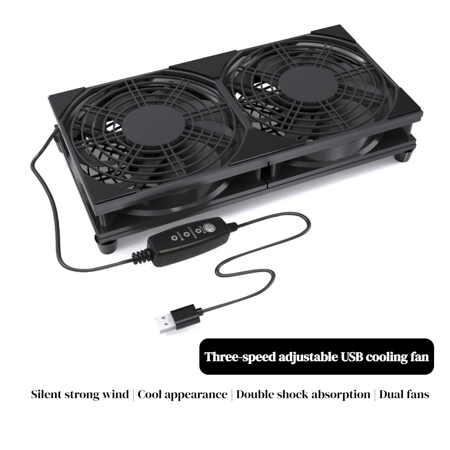 Fan Hub Rgb Controller - Podwójny wentylator chłodzący USB z 3-stopniową
