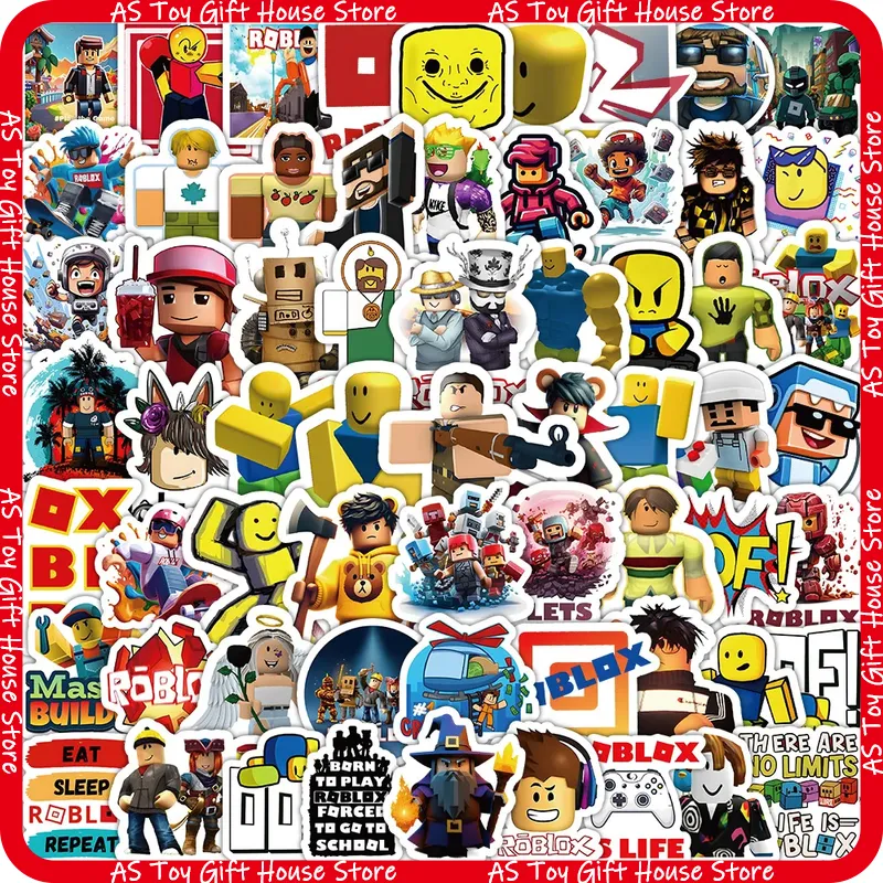 Gaming Accessories Roblox - 100 szt. Naklejek Roblox, kreskówkowe, wodoodporne