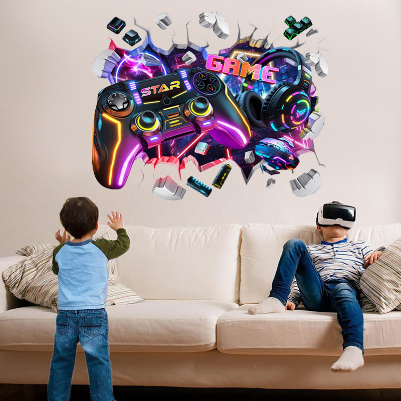 Gaming Accessories Wallpaper - Duże, fajne naklejki winylowe z motywem