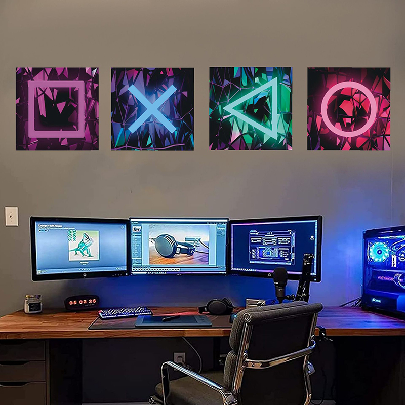Gaming Accessories Wallpaper - 4 SZTUK Pokój gier dla dzieci