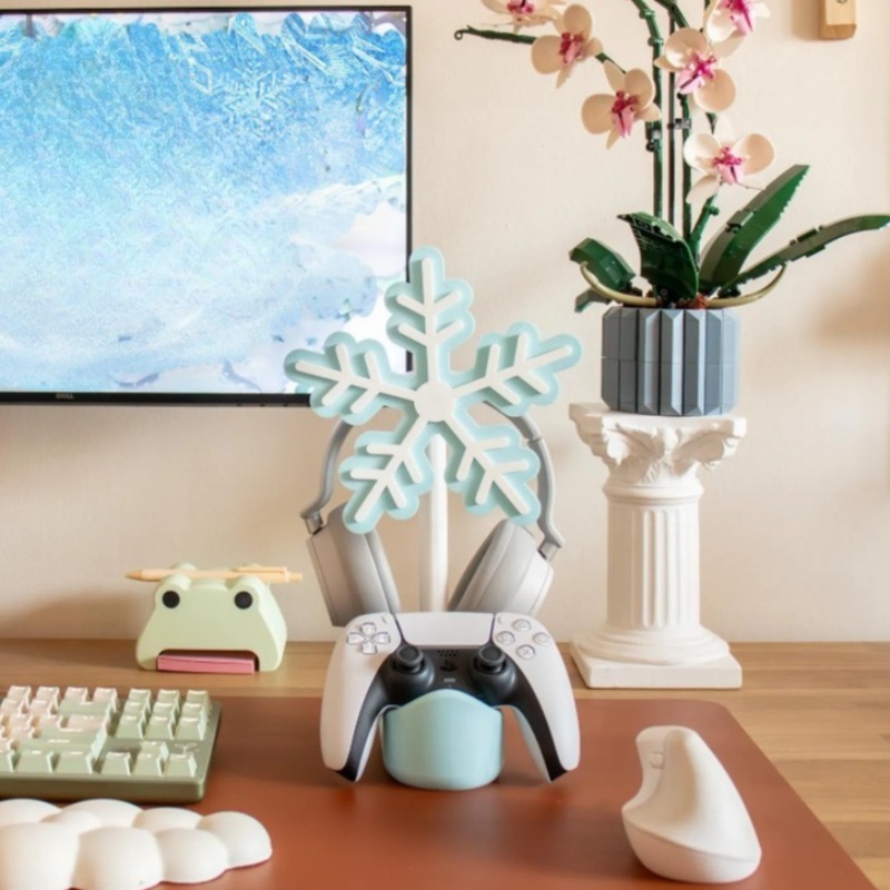 Gaming Accessories To 3D Print - Stojak na słuchawki w kształcie płatka