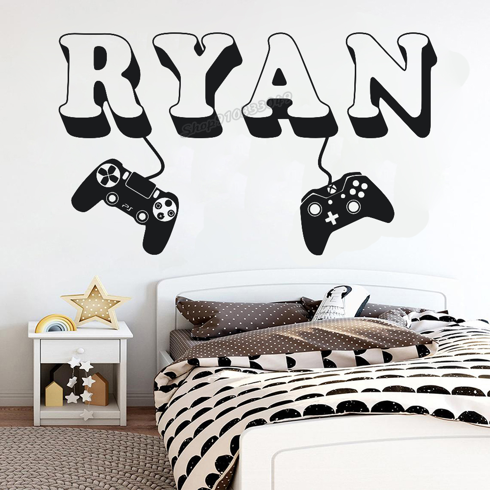 Gaming Accessories Wallpaper - Naklejka ścienna dla graczy Nazwa niestandardowa