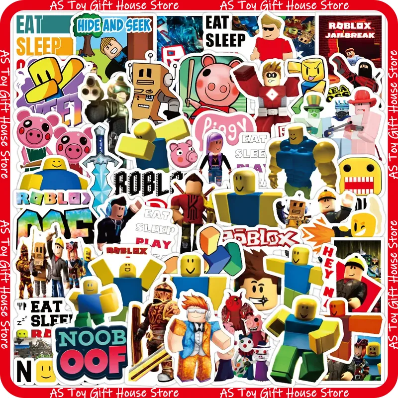 Gaming Accessories Roblox - 50 szt. Wodoodporne, kreatywne, klasyczne naklejki