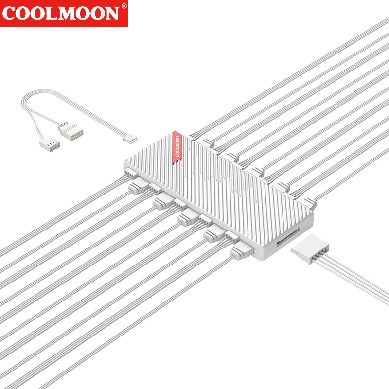 Fan Hub Rgb Controller - COOLMOON płyta główna 5V 3Pin PWM