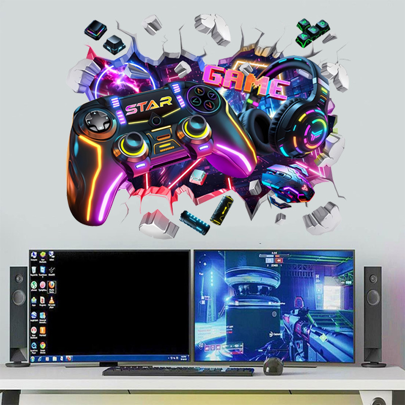 Duże, fajne naklejki winylowe  – Gaming Accessories Wallpaper recenzja i cena