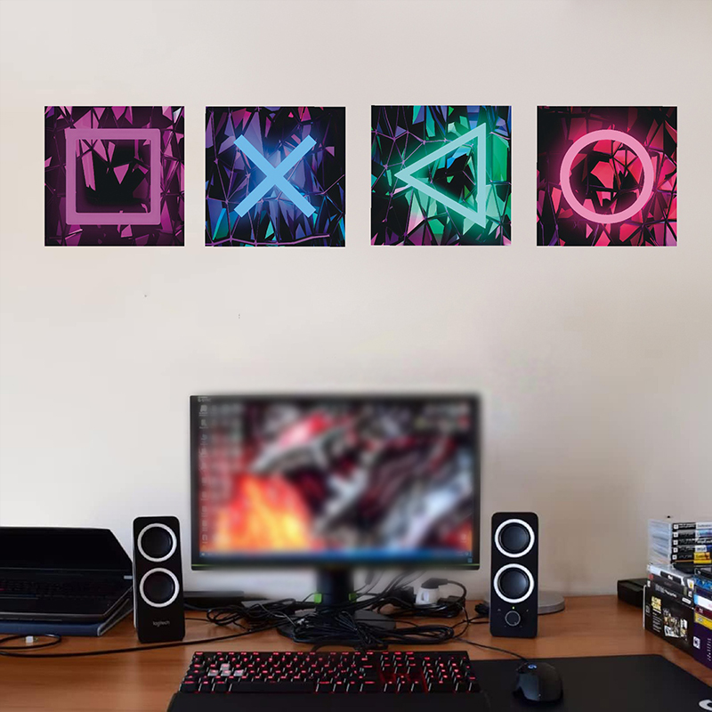 4 SZTUK Pokój gier dla dzieci  – Gaming Accessories Wallpaper recenzja i cena